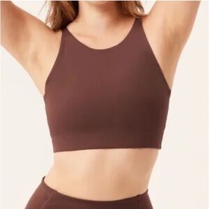 Girlfriend Collective Topanga Sports Bra - Brown - NWT